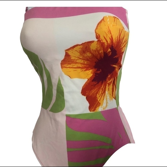 Gottex Silver - One Piece Swimsuit- Tropical Print - Picture 3 of 7